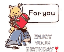 pooh disney love happy birthday enjoy your birthday