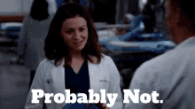 Greys Anatomy Amelia Shepherd GIF - Greys Anatomy Amelia Shepherd Probably Not GIFs