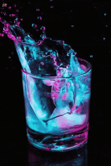 drink splash animation liquid glass