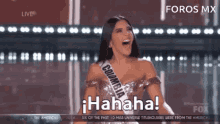 Laura González Miss Colombia GIF - Laura González Miss Colombia Risa Laugh GIFs