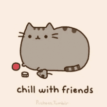 Pusheen Chill With Friends GIF - Pusheen Chill With Friends Playing GIFs