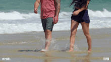 Walking On The Beach Holding Hands GIF - Walking On The Beach Holding Hands Couple GIFs