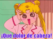 Sailor Moon Dolor De Cabeza GIF - Sailor Moon GIFs