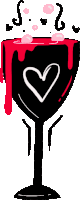 Love Chalice Love Sticker - Love Chalice Love Dark Love Stickers