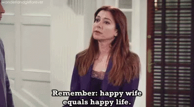 Remember: Happy Wife Equals Happy Life GIF - Happy Wife Happy Life Remember Happy  Wife - Discover & Share GIFs