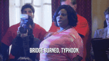 Bridge Burned Typhoon GIF - Bridge Burned Typhoon Parks And Rec GIFs