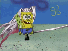 Spongebob Sephiroth GIF - Spongebob Sephiroth Final Fantasy7 GIFs