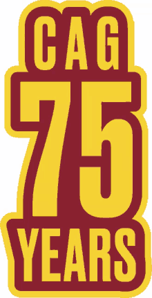cag cag75years maroon yellow
