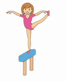 Gymnastics On The Balance Beam GIF - Gymnastics Balance Beam Point Toes GIFs