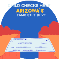 Child Checks Help Arizona Families Thrive Az Sticker - Child Checks Help Arizona Families Thrive Checks Families Stickers