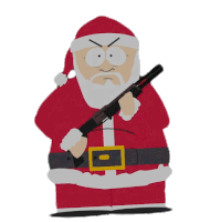 Gun Point Santa Claus Sticker - Gun Point Santa Claus South Park Stickers