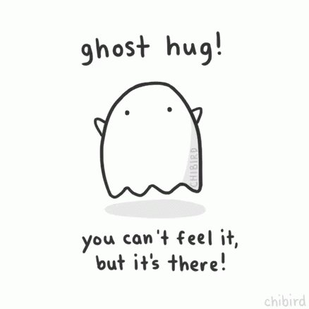 Ghost Hug Cartoon GIF - Ghost Hug Cartoon You Cant Feel It GIFs