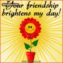 Your Friendship Brightens My Day.Gif GIF - Your Friendship Brightens My Day Happy Friendship Day Friendship Day GIFs