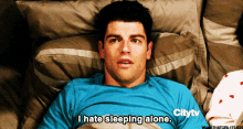 8. Dealing With Unexpected Alone Time. GIF - New Girl Schmidt Hate Sleeping Alone GIFs