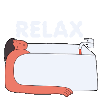 Bath Relax Sticker - Bath Relax Chilling Stickers