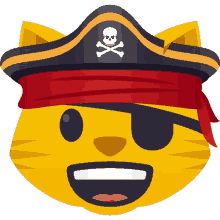 cat face with pirate hat cat joypixels pirate pirate hat