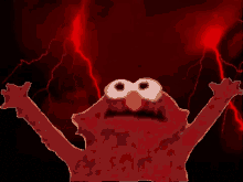 Thundering Elmo Intense GIF - Thundering Elmo Intense Storm GIFs