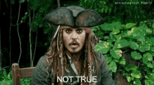Jack Sparrow Not True GIF - Jack Sparrow Not True Johnny Depp GIFs