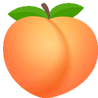 Peach Food Sticker - Peach Food Joypixels Stickers