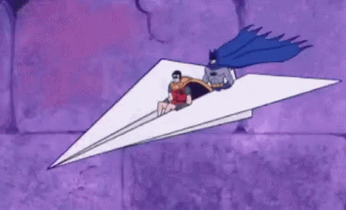 Paper Airplane GIF - Batman Robin Paperairplane GIFs