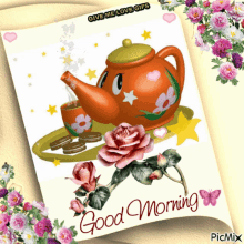 Good Morning Teapot GIF - Good Morning Teapot Teacup GIFs