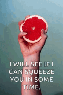 squeeze grapefruit squeeze you in some time