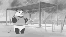 Panda Useless GIF - Panda Useless Exercise GIFs