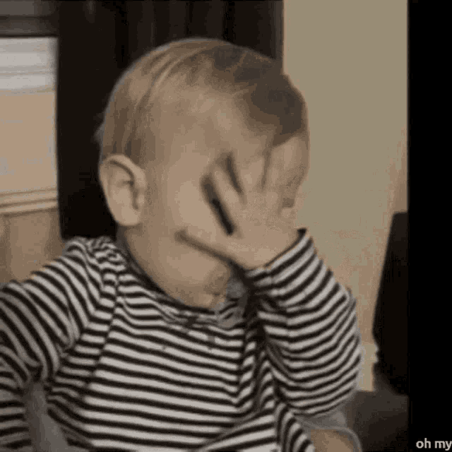 Cute Baby GIF - Cute Baby Face Palm - Discover &amp; Share GIFs