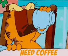 Need Coffee Garfield GIF - Need Coffee Garfield GIFs