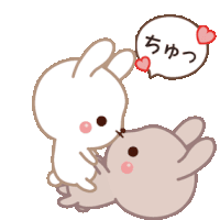 Dovey Bunnies Kisses Sticker - Dovey Bunnies Kisses Bunny Kisses Stickers