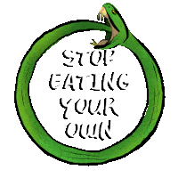 Stop Eating Your Own Snake Sticker - Stop Eating Your Own Snake Reptile Stickers