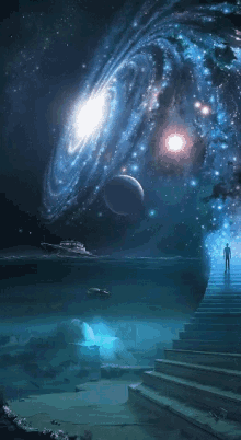 Cosmic Stairway Space GIF - Cosmic Stairway Space Bright Lights GIFs