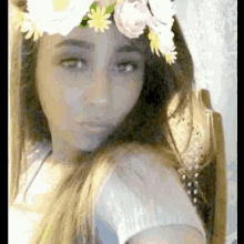 Jailene Snapchat Filter GIF - Jailene Snapchat Filter Flower Crown GIFs