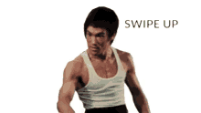 Bruce Lee Swipe Up GIF - Bruce Lee Swipe Up Up GIFs