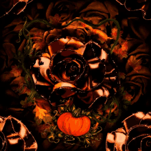gina101 orange roses glittery
