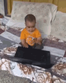 Baby Laptop GIF - Baby Laptop Typing GIFs