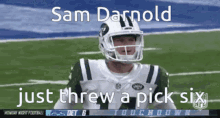 Sam Darnold Just Threw A Pick Six GIF - Sam Darnold Just Threw A Pick Six Footballer GIFs