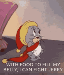 image grab of tom and jerry food fight