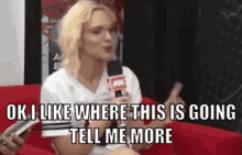 Emma Fyffe Tell Me More GIF - Emma Fyffe Tell Me More I Like Where This Is Going GIFs