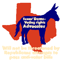 Texas Dems Voting Rights Advocate Will Not Be Threatened Sticker - Texas Dems Voting Rights Advocate Will Not Be Threatened Texas Dems Stickers