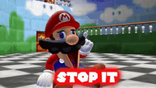 Okie Dokie Mario Stop It GIF - Okie Dokie Mario Stop It No Ok GIFs