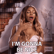 Im Gonna Be Nice Real Housewives Of Potomac GIF - Im Gonna Be Nice Real Housewives Of Potomac Im Gonna Be Kind GIFs