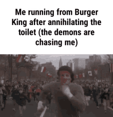 Burger King Running GIF - Burger King Running Toilet GIFs