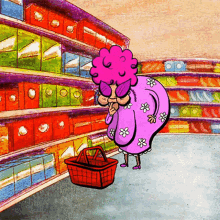 granny supermarket shopping too many options