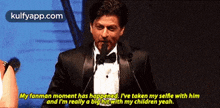 My Fanman Moment Has Happened. I'Ve Taken My Selfie With Himand I'M Really A Big Hitwith My Children Yeah..Gif GIF - My Fanman Moment Has Happened. I'Ve Taken My Selfie With Himand I'M Really A Big Hitwith My Children Yeah. Shah Rukh Khan Person GIFs