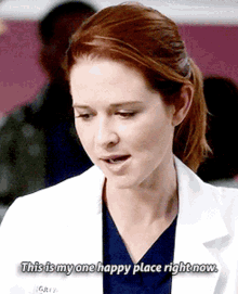 Greys Anatomy April Kepner GIF - Greys Anatomy April Kepner This Is My One Happy Place Right Now GIFs