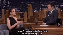 Anne Hathaway I Couldnt Get In GIF - Anne Hathaway I Couldnt Get In Jimmy Fallon GIFs