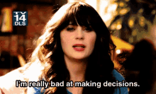 new girl jess day zooey deschanel really bad at making decisions bad decisions
