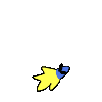Blue Banana Flying Sticker - Blue Banana Flying Fun Stickers