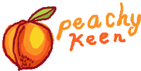 Peachy Keen Peach Sticker - Peachy Keen Peach Fruit Stickers